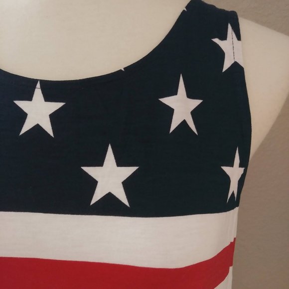 NWT Old Navy Luxe Americana Tank Top American Flag July 4th Freedom Small - Picture 7 of 14
